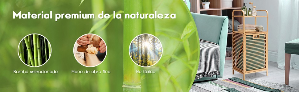 cesta para la ropa sucia con revestimiento removible
