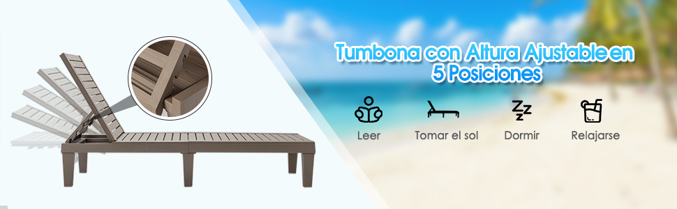 silla reclinable para patio