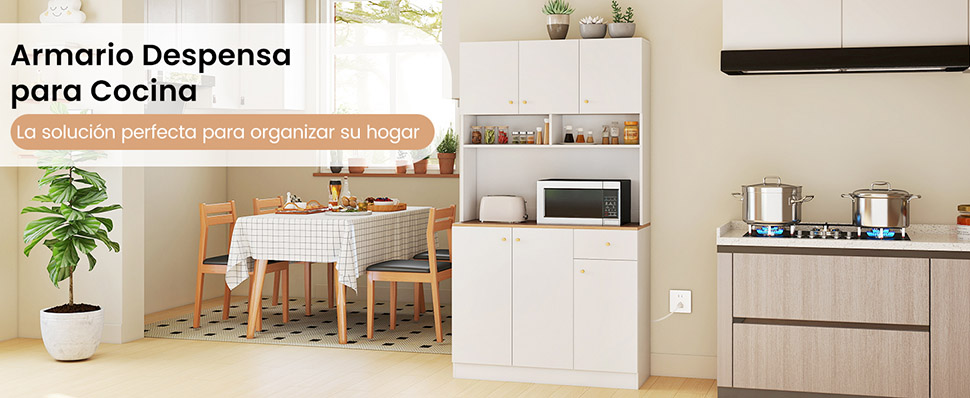 Gabinete de cocina con enchufes
