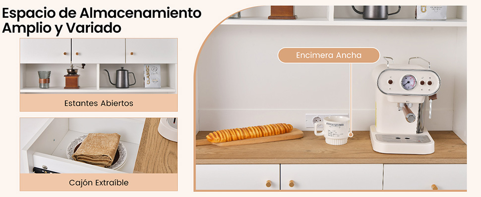 Gabinete alto para cocina
