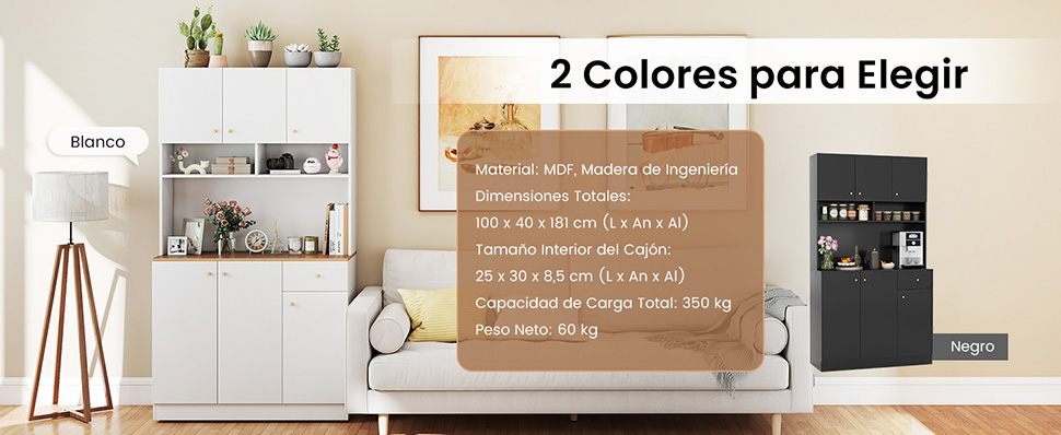 Mueble con enchufes y USB