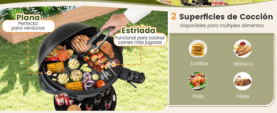 Parrilla con tapa
