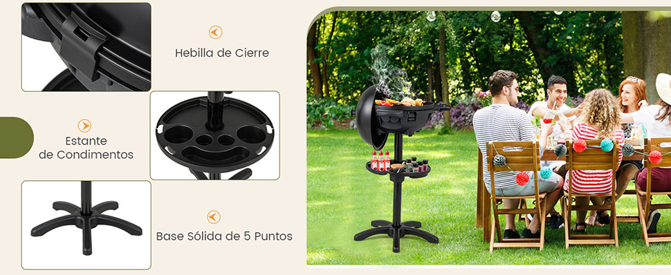 Parrilla para exterior plegable