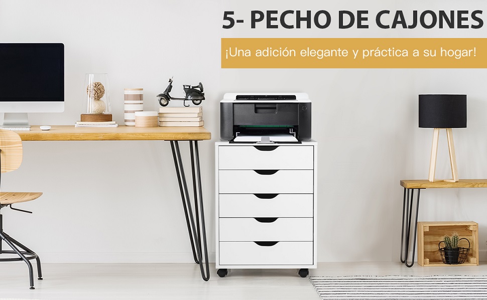 Cajonera con 5 cajones