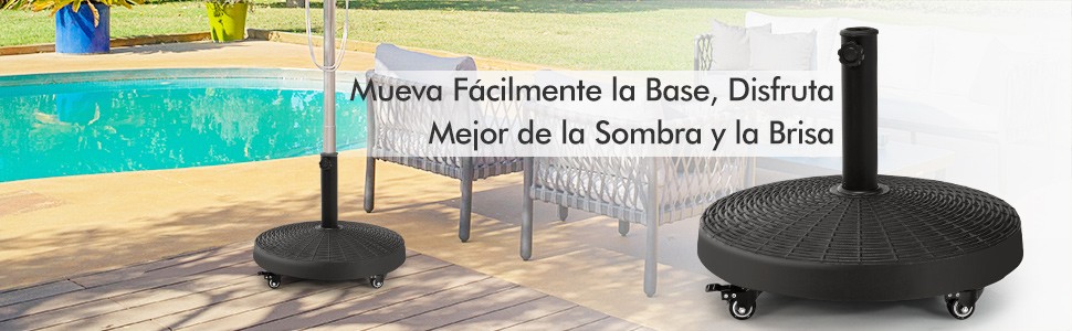 Base de sombrilla ajustable