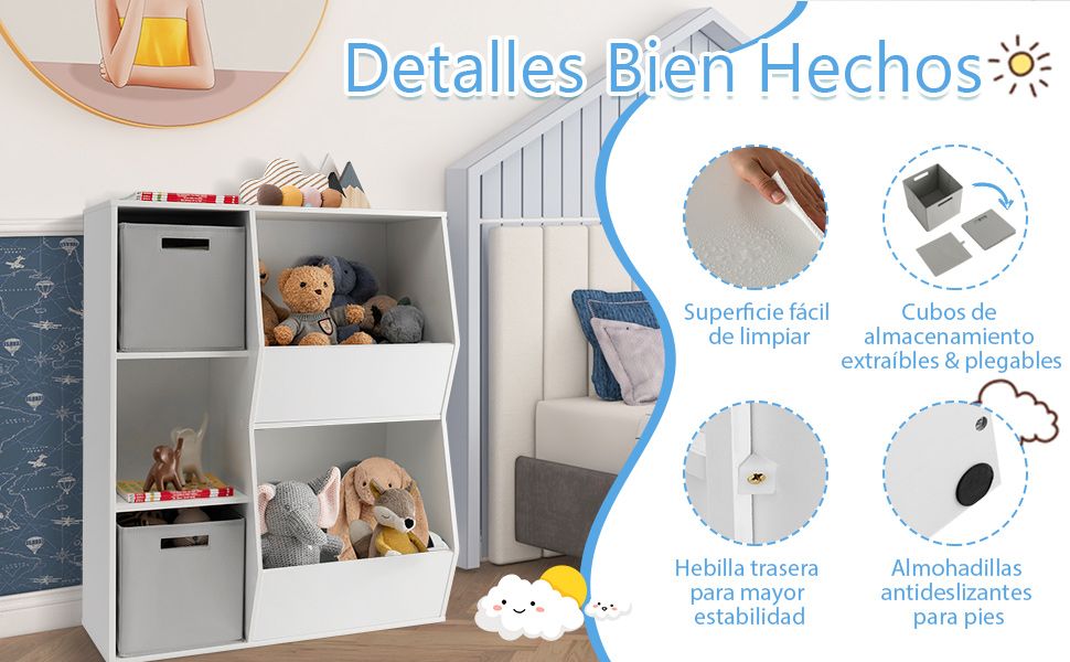 Cubículo de almacenamiento de juguetes