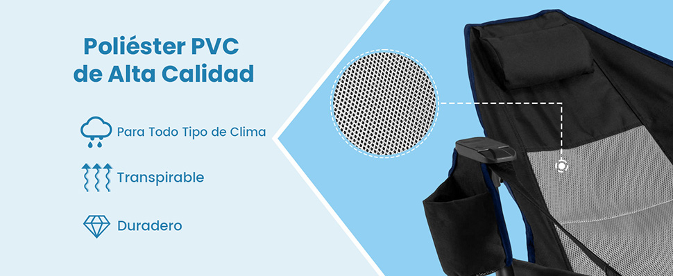 Silla camping con portavasos
