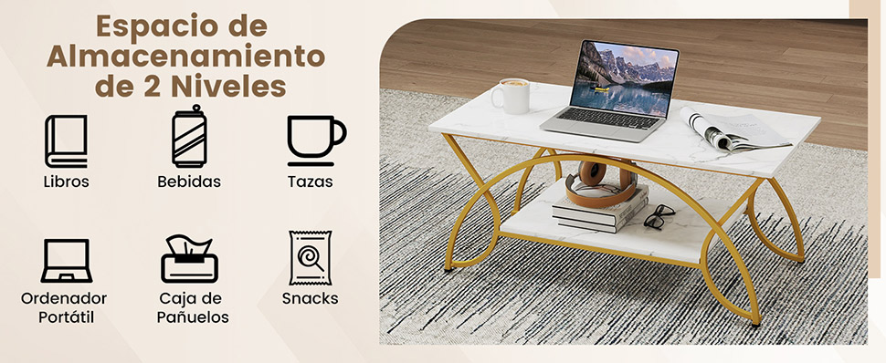 Mesa De Acento De Mármol