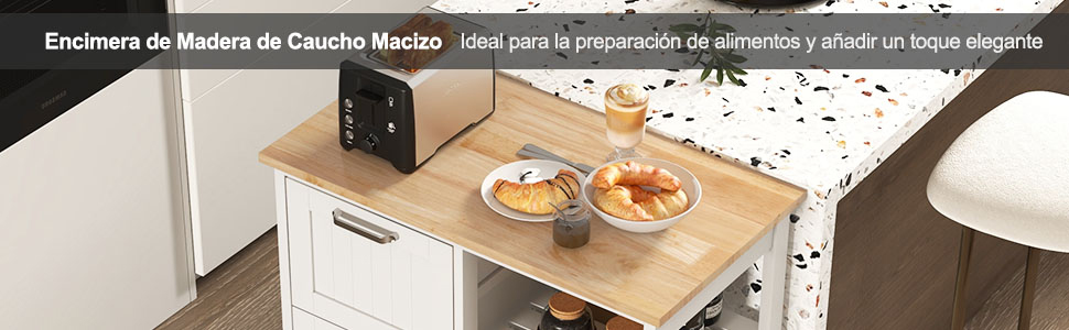 Carrito con cajones y bandeja