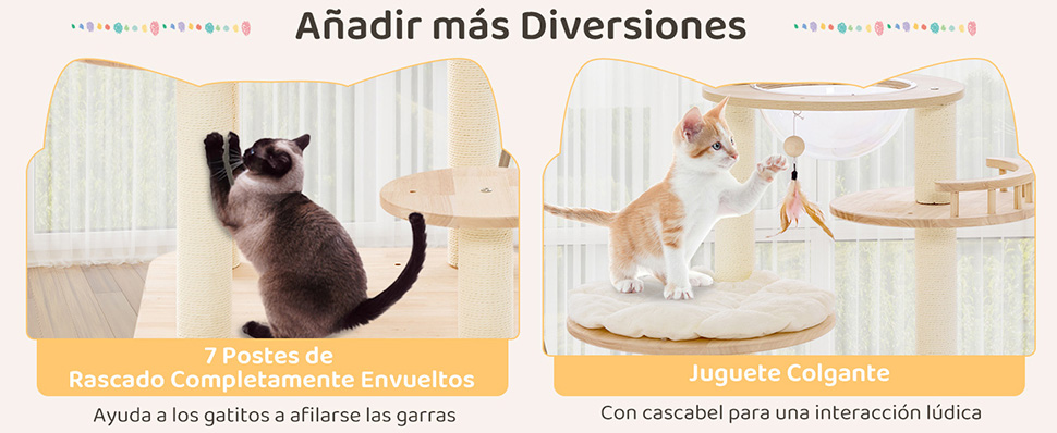 torre alta para gatos