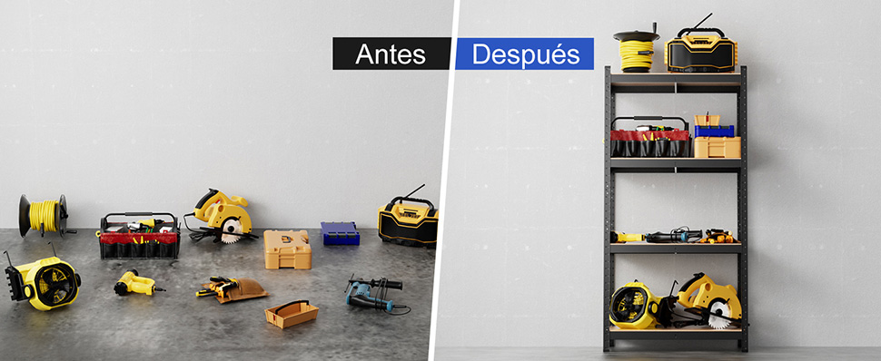 Estantería metálica ajustable