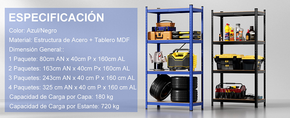 Estante taller sin tornillos