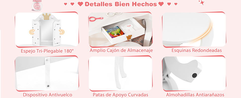 tocador para niños