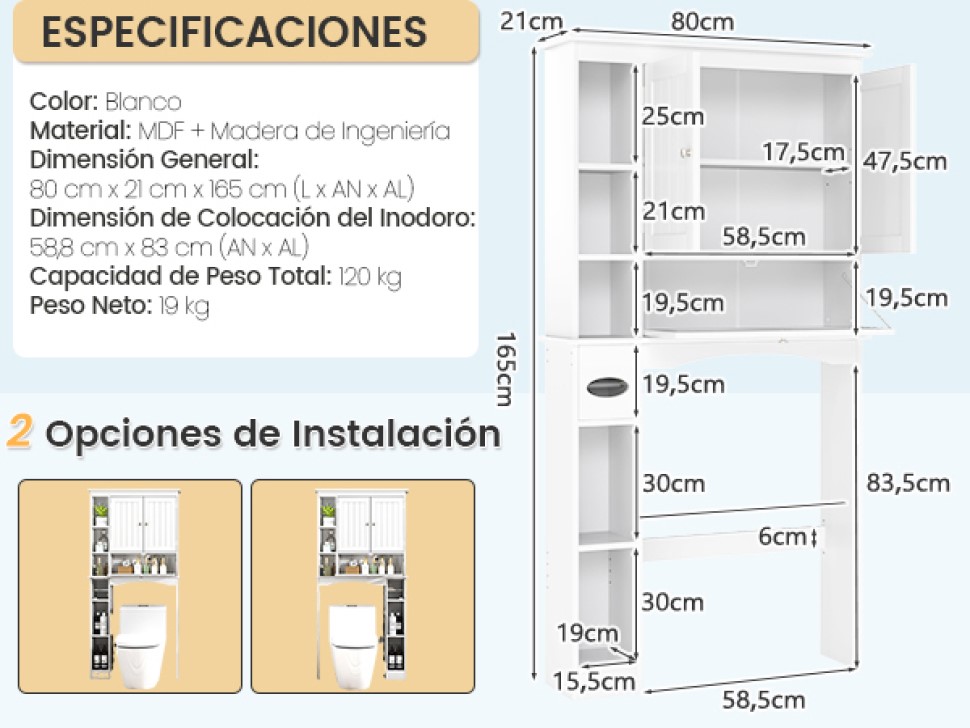 Organizador baño