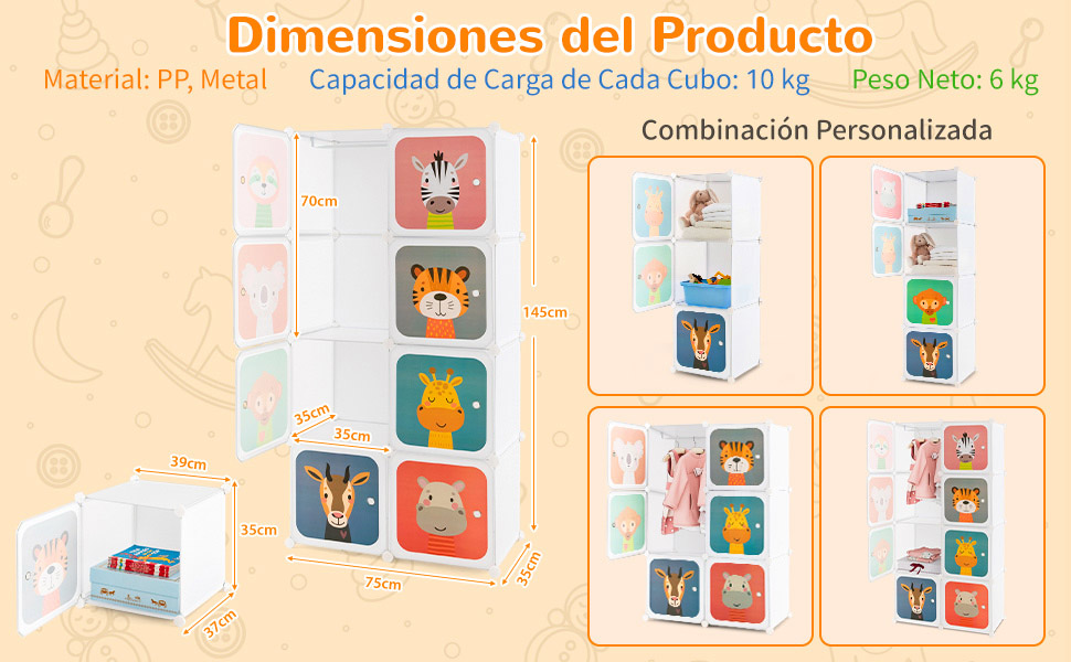Cubos almacenamiento apilables