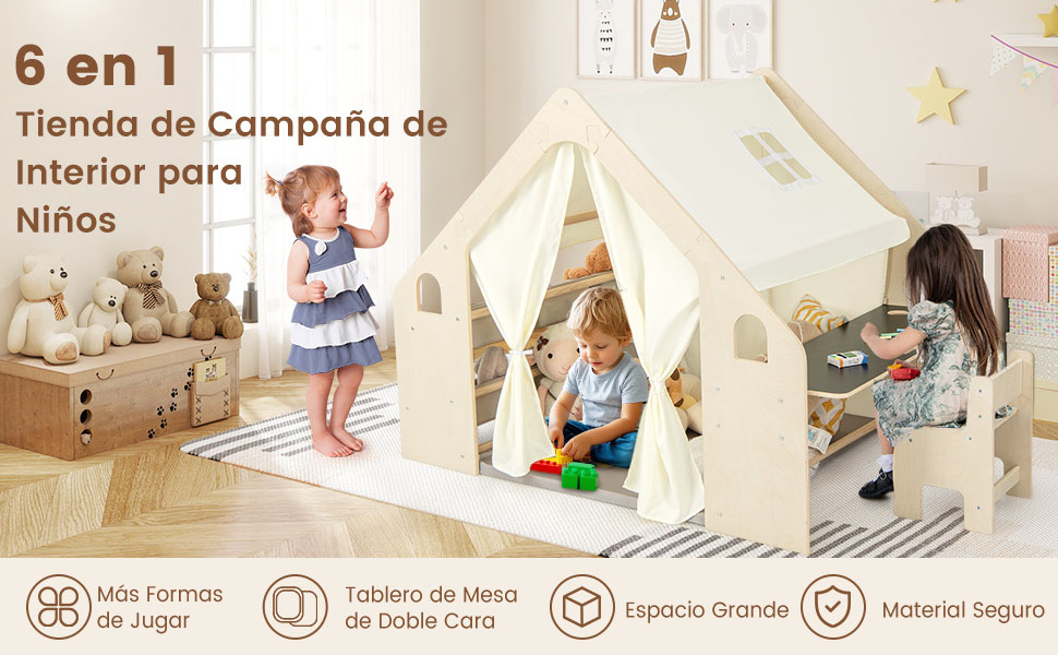 Casa de juegos 6 en 1