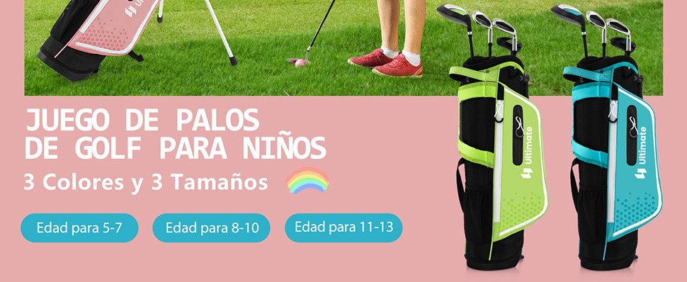 Juego de palos de golf para niños