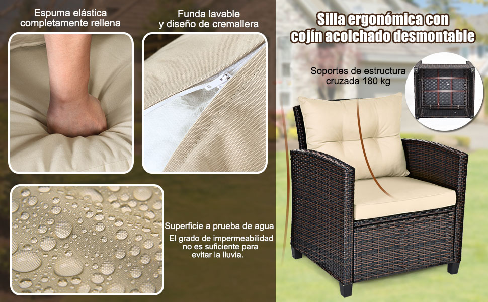 set bistró en mimbre