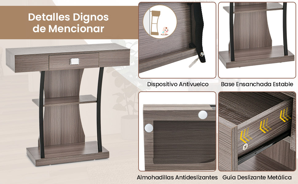 Mesa de entrada con cajón