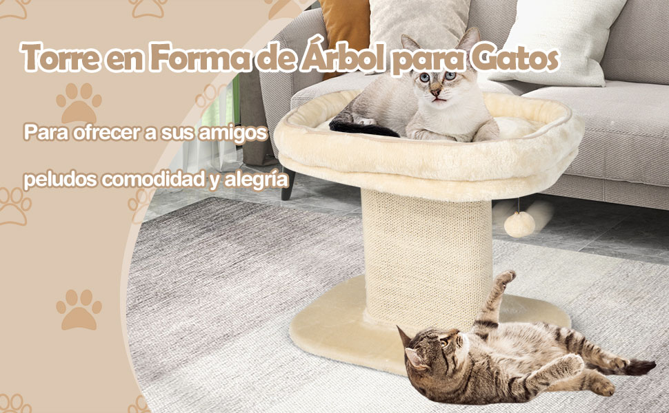 Árbol para gatos 2 niveles 