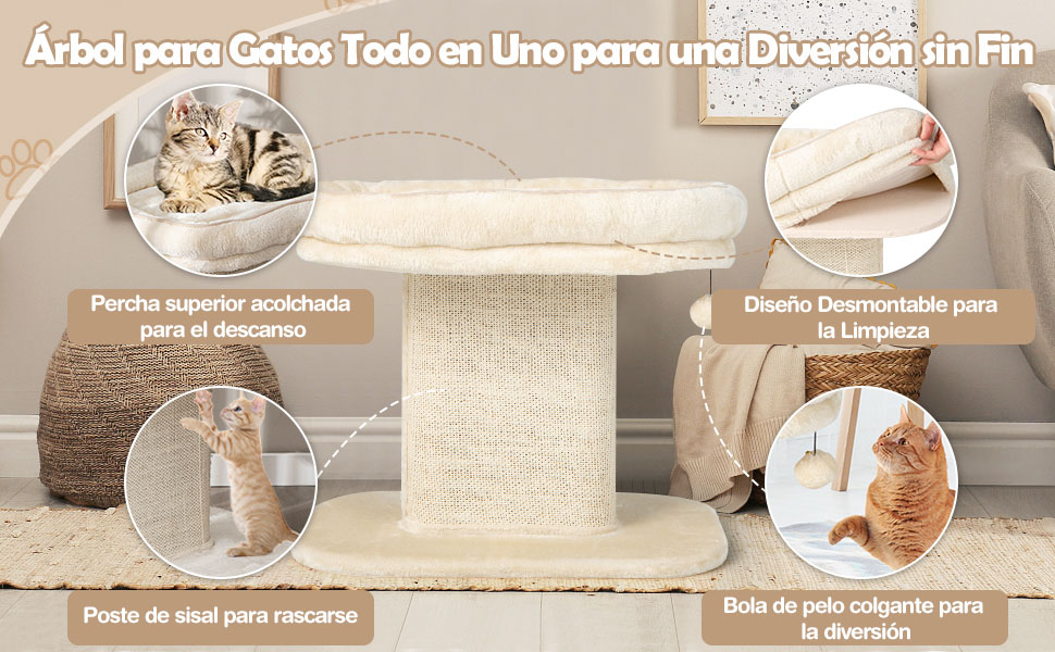 Rascador para gatos compacto