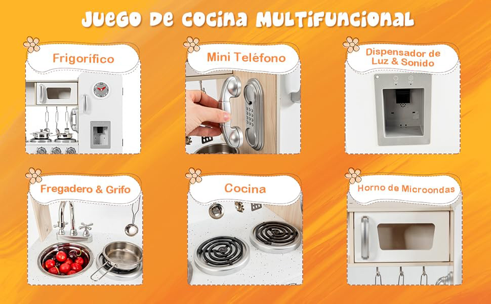 Cocina de madera para niños