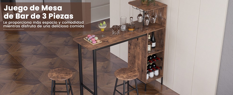 mesa y taburete de bar