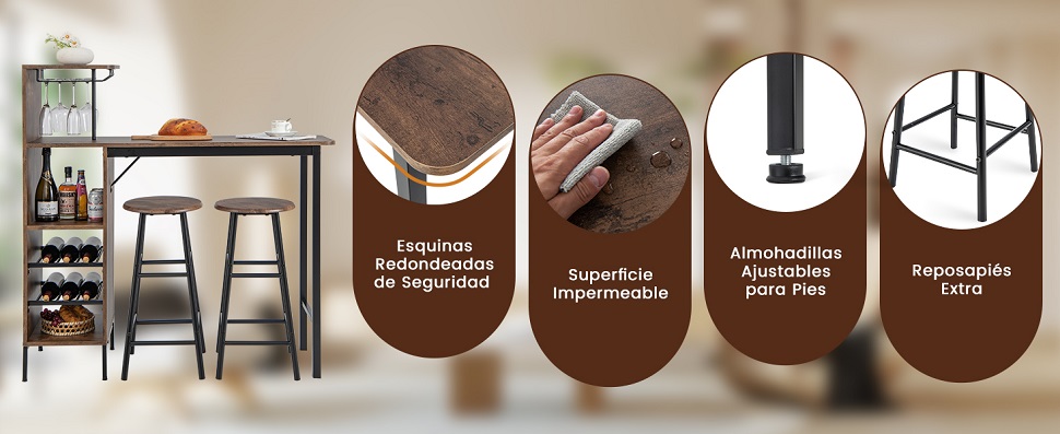 juego de muebles de bar