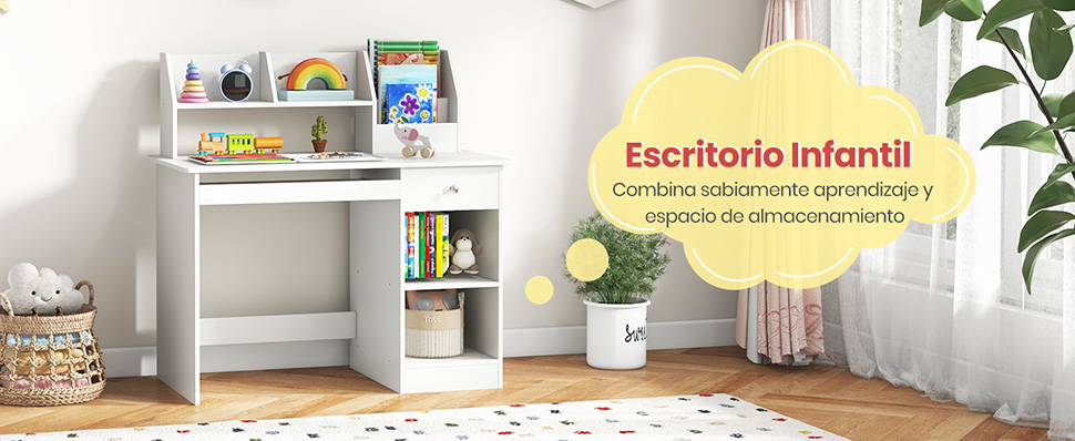 Escritorio con almacenamiento