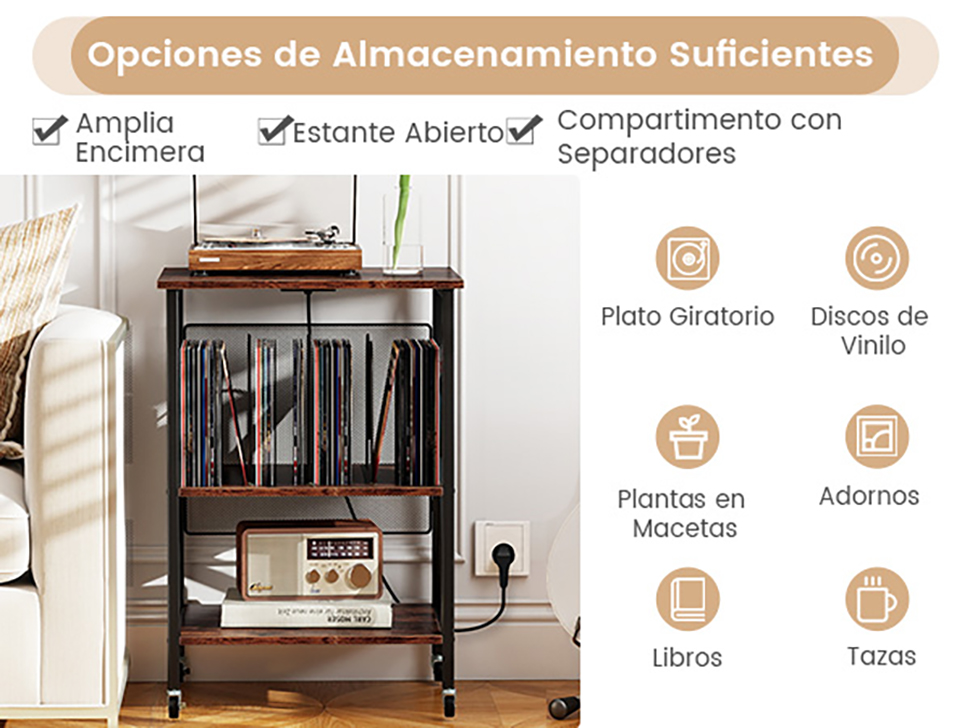 Independent Vinyl Record Stand for Living Room