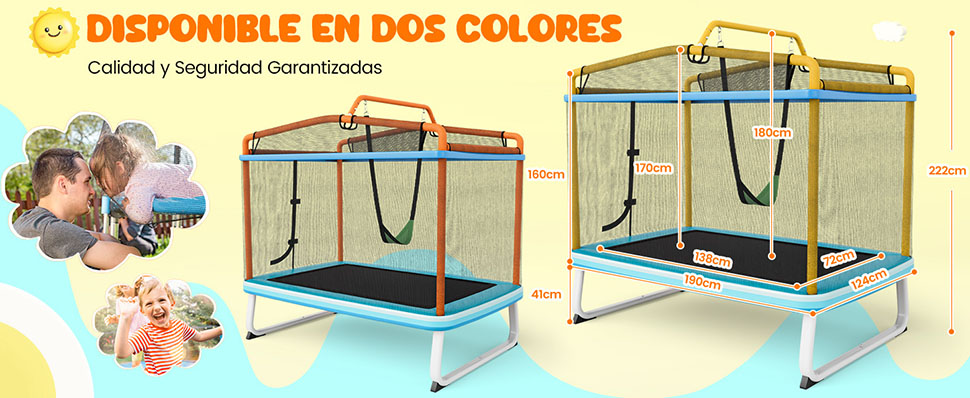 trampolín interior para niños