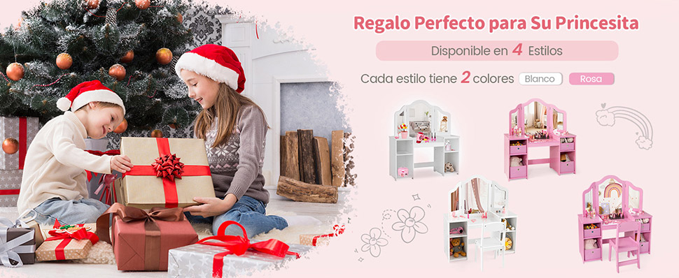 tocador para niños con espejo