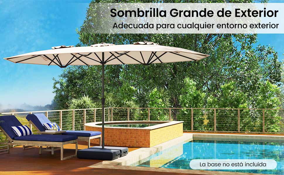 Sombrilla doble techo