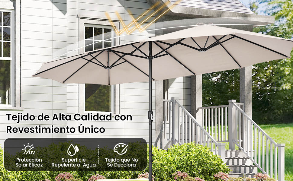 Sombrilla de exterior grande