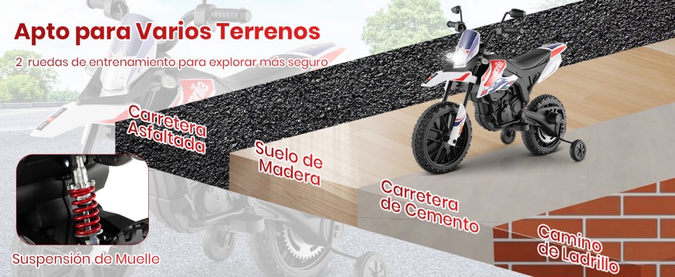moto para niños con luz