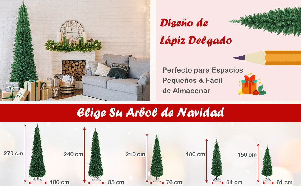 Árbol de Navidad de PVC realista