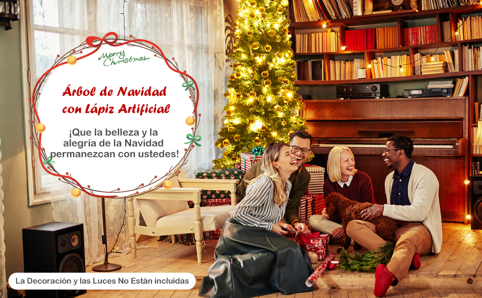 Árbol de Navidad con agujas de PVC