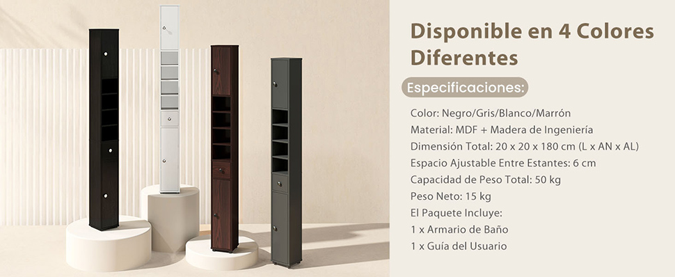 Mueble para rincones baño ajustable