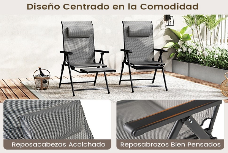 sillas ajustables para exteriores