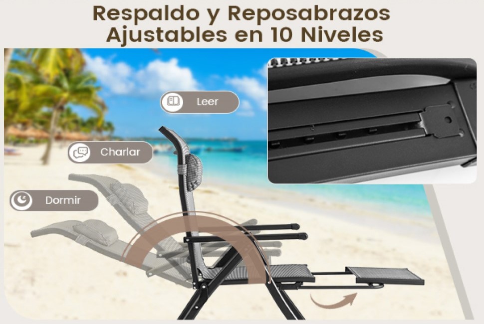 sillas reclinables para exteriores