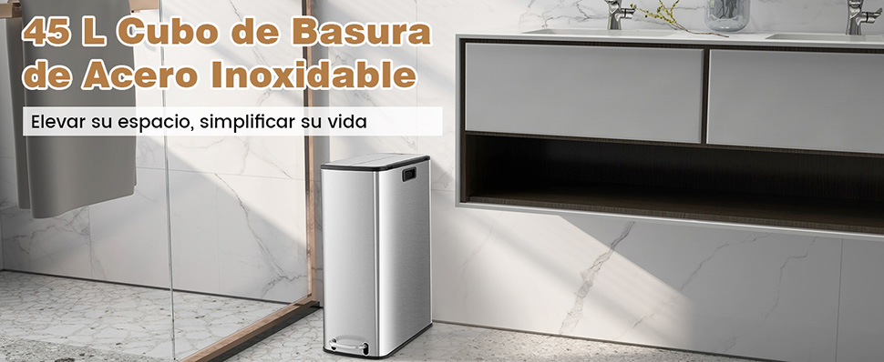 Cubo basura acero inoxidable