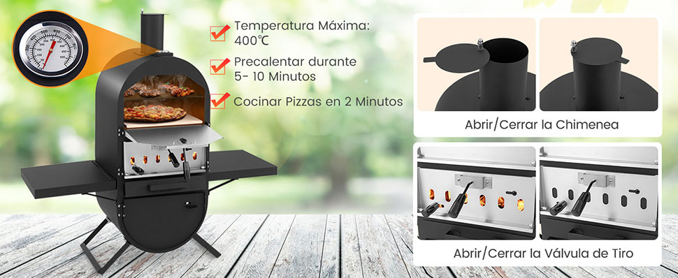 Horno pizza jardín