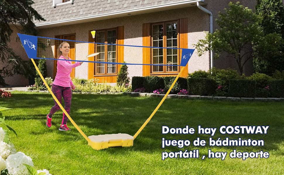 Set con Red de Bádminton Portátil