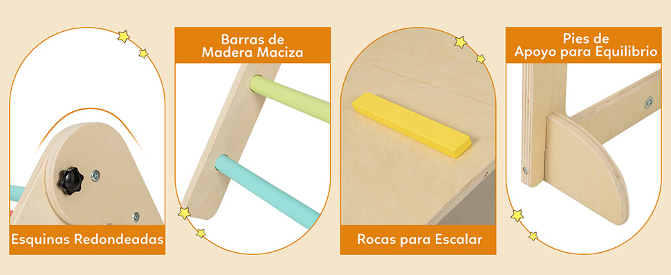 escalera triangular ajustable 4 ángulos 