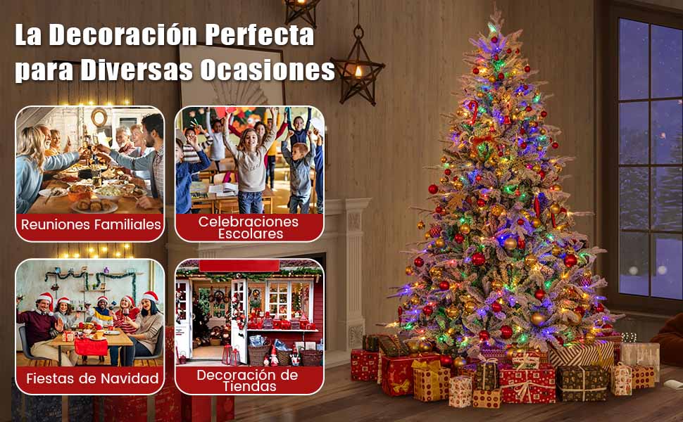 Árbol de Navidad con muchos modos de luz