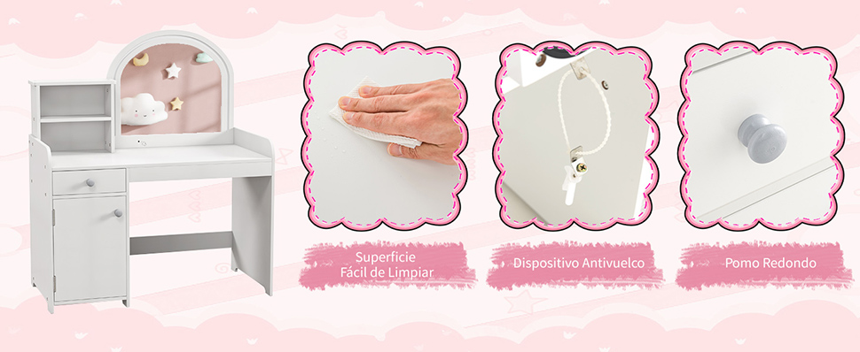 Mesa maquillaje infantil