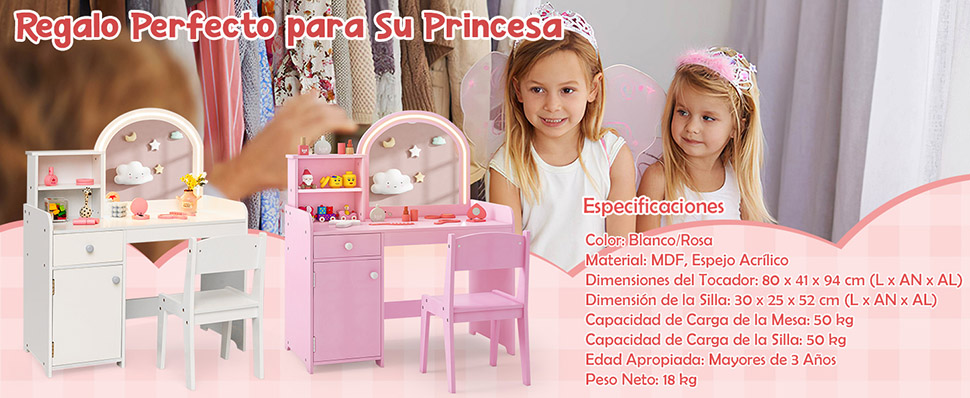 Tocador seguro para niñas