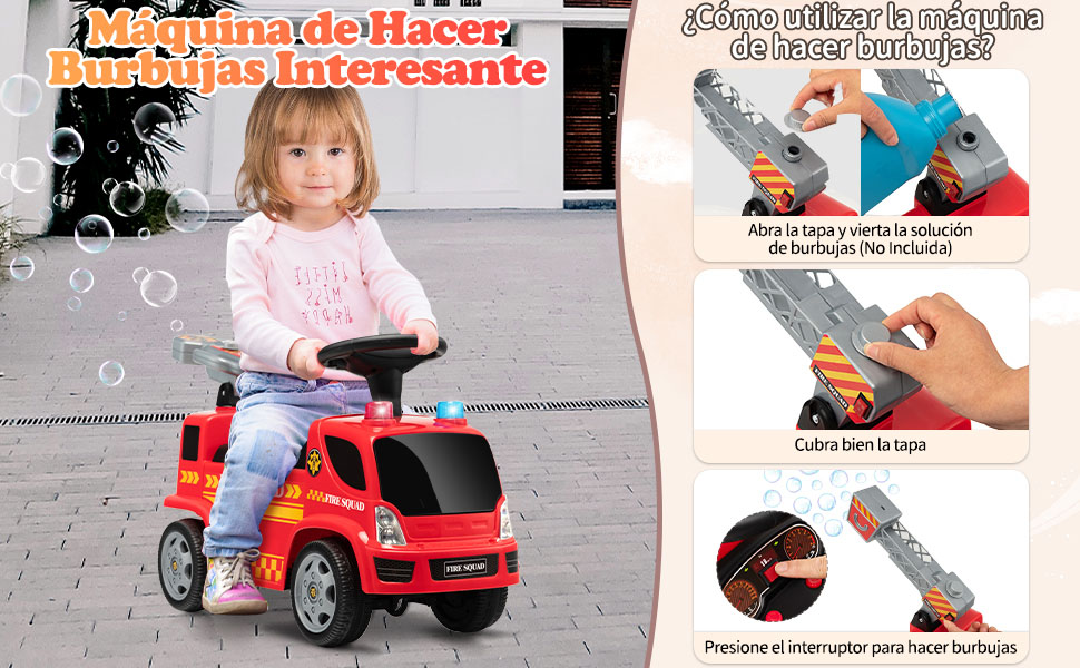 Coche de empuje bebé con música