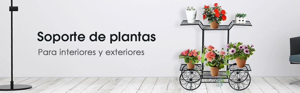 Estante de metal para jardín