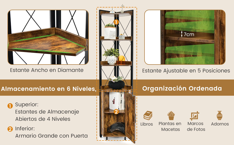 gabinete de almacenamiento de esquina
